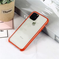 iPhone 11 (6.1in) Pro Slim Clear Hard Color Bumper Case (Red)